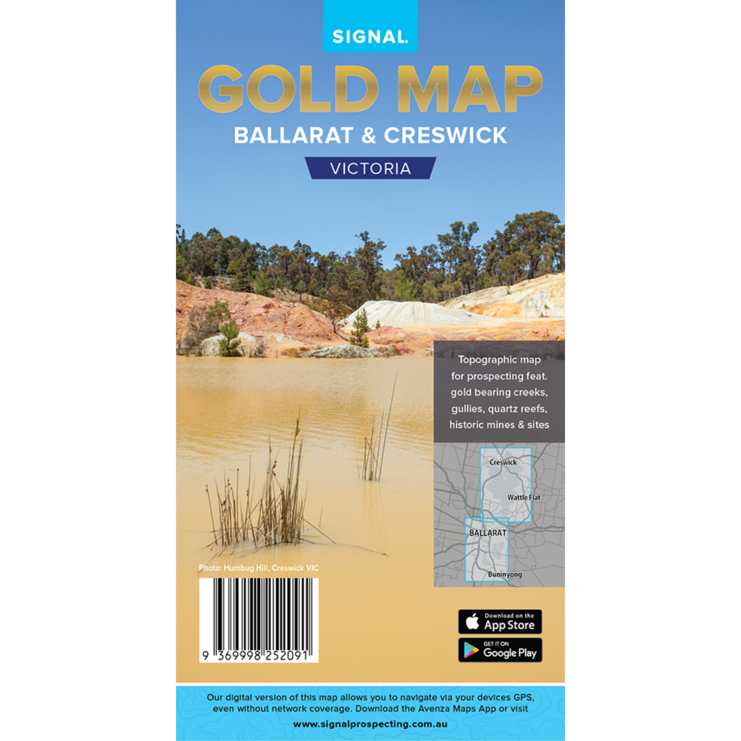 VIC Ballarat Creswick GOLD MAP