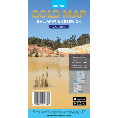 VIC Ballarat Creswick GOLD MAP