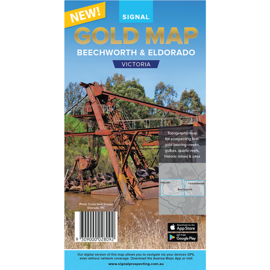 VIC Beechworth Eldorado GOLD MAP