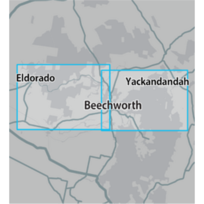 VIC Beechworth Eldorado GOLD MAP