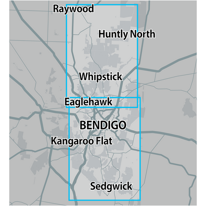 VIC Bendigo Whipstick GOLD MAP