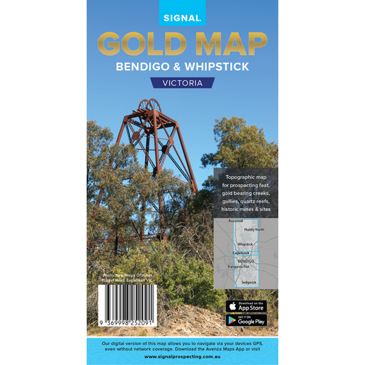 VIC Bendigo Whipstick GOLD MAP