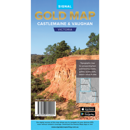 VIC Castlemaine Vaughan GOLD MAP