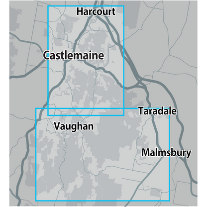 VIC Castlemaine Vaughan GOLD MAP