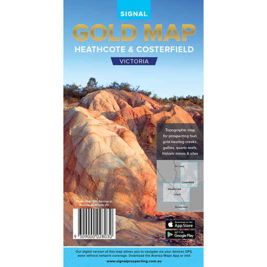 VIC Heathcote Costerfield GOLD MAP