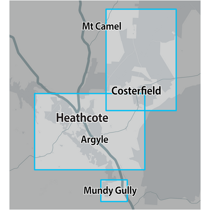 VIC Heathcote Costerfield GOLD MAP