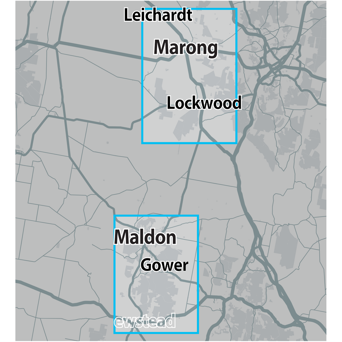 VIC Maldon Marong GOLD MAP