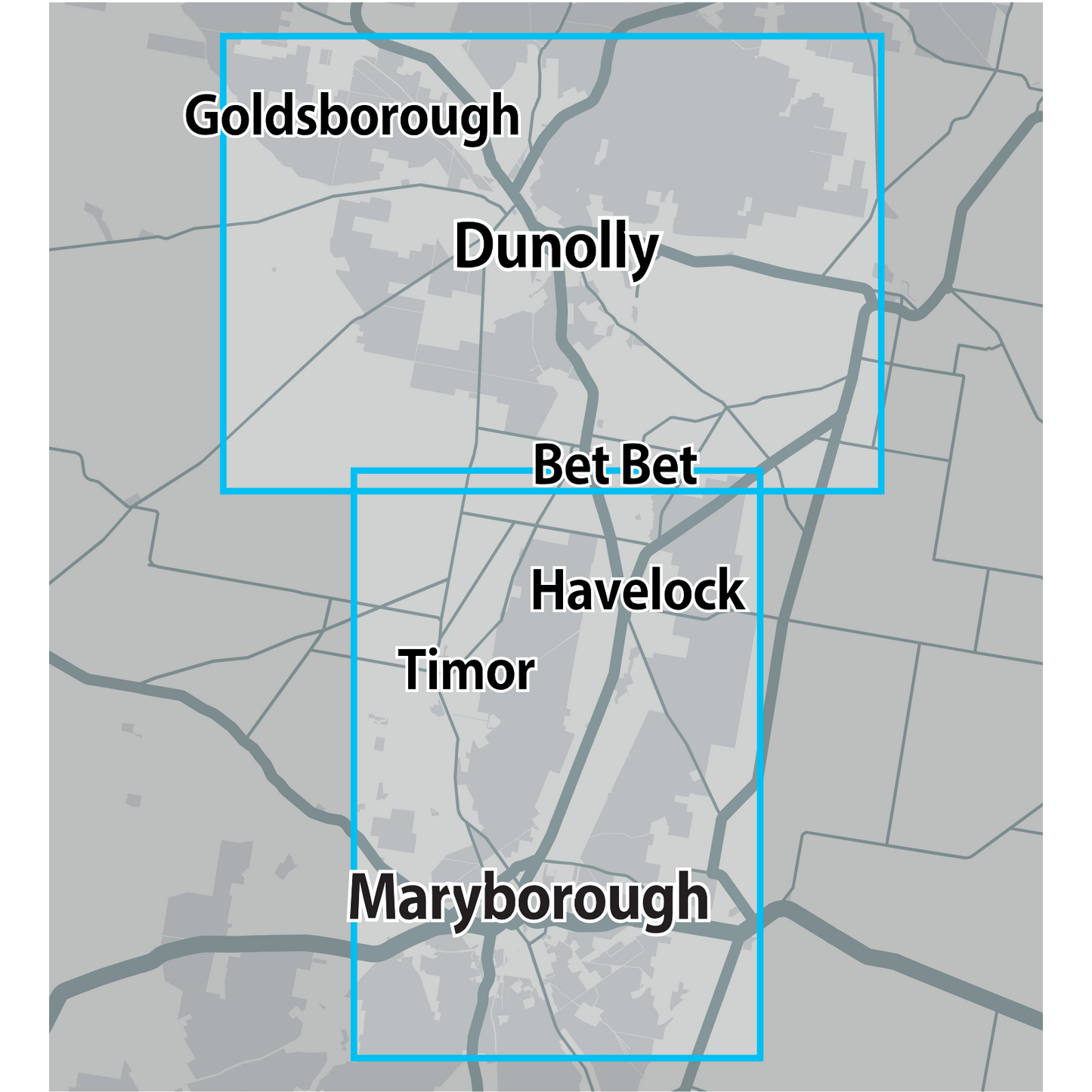 VIC Maryborough Dunolly GOLD MAP