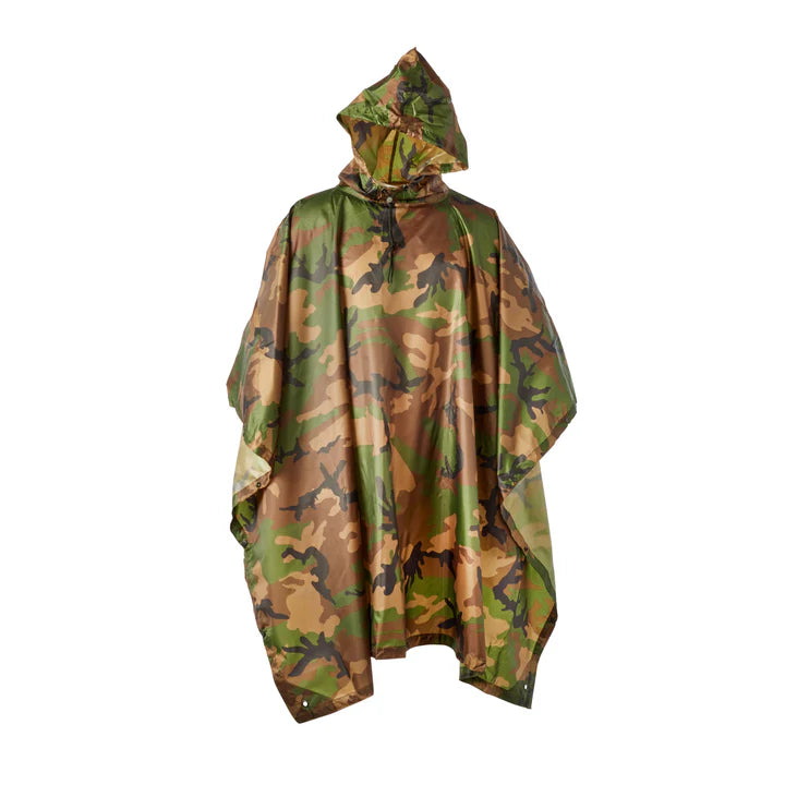 Lightweight Reusable Hooded Rain Poncho