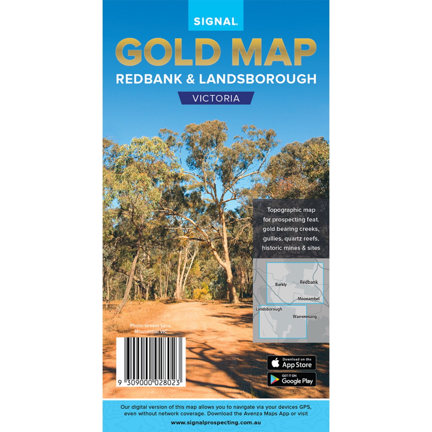 VIC Redbank Landsborough GOLD MAP