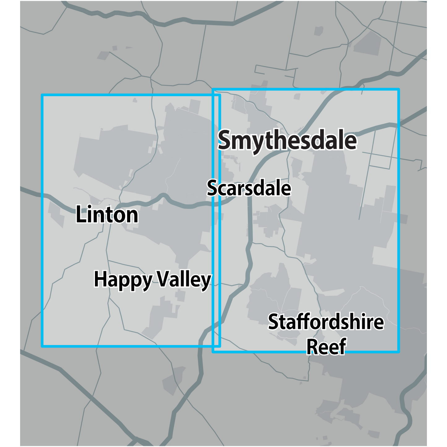 VIC Smythesdale Linton GOLD MAP