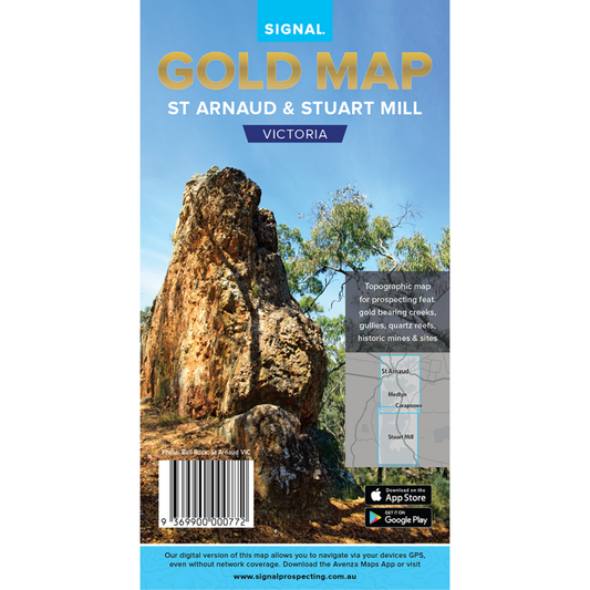 VIC St Arnaud Stuart Mill GOLD MAP