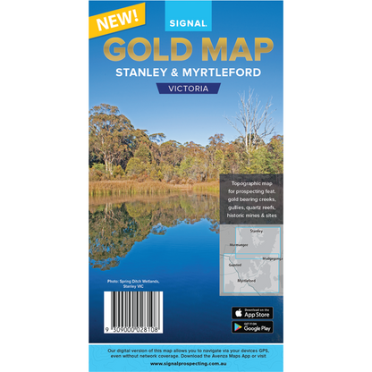 VIC Stanley Myrtleford GOLD MAP