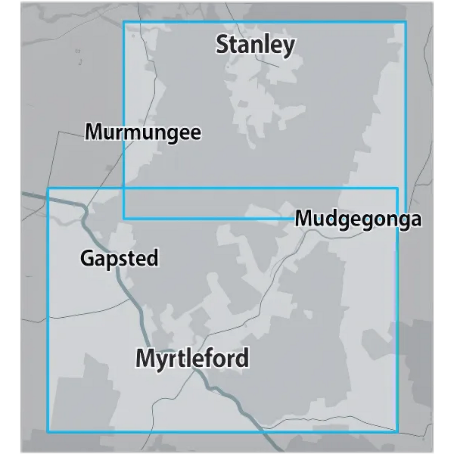 VIC Stanley Myrtleford GOLD MAP