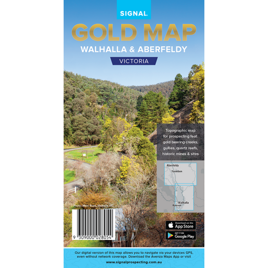 VIC Walhalla Aberfeldy GOLD MAP