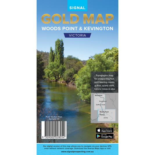 VIC Woods Point Kevington GOLD MAP